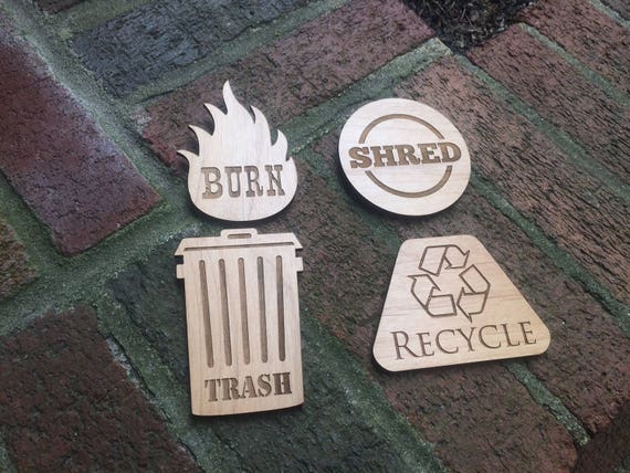 trash can labels