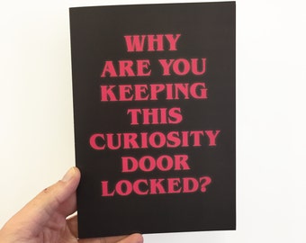 Stranger Things inspired Card! Why are you keeping this curiosity door locked?