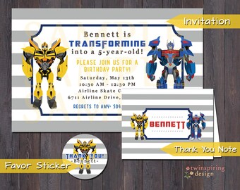 Optimus prime invite | Etsy