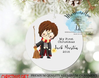 Christmas Ornament, Harry Potter Ornament, Boy Ornament, 1st Christmas Ornament, Personalized Ornament, Christmas Gift, Christmas Decor