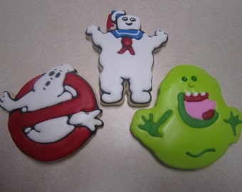 1 Dozen Ghostbusters Fan Art Hand Decorated Cookies