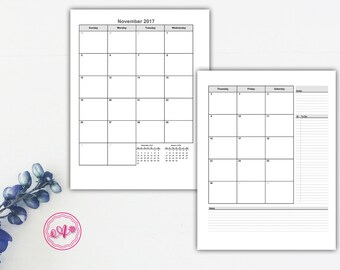 Blank calendar pdf | Etsy