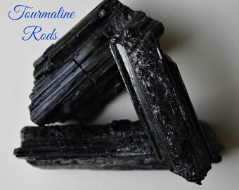 BLACK TOURMALINE Rods for Aura Cleansing, Purification and Protection