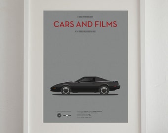Knight Rider tv series car poster, art print A3 Cars And Films, home decor prints, illustration print