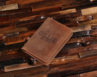 Personalized Engraved Leather Passport Holder, Travel Wallet, Passport Case, Document Wallet