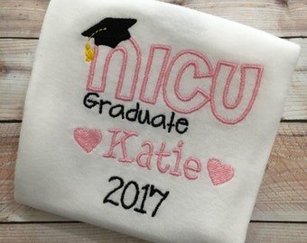 NICU Graduate Bodysuit- Newborn, baby girl, baby boy