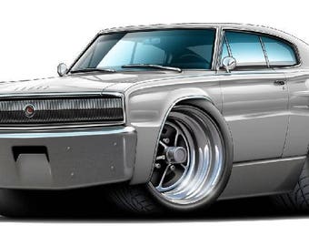 Classic Car 1969 DODGE Charger Wall Decal Car Photo Decal