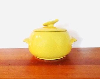 Frankoma Pottery Autumn Yellow 4V 2 Quart Bean Pot