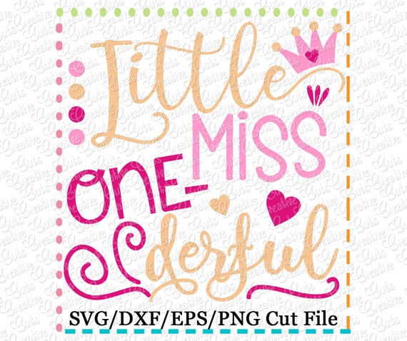 Download Little Miss One-derful SVG Cutting File first birthday svg