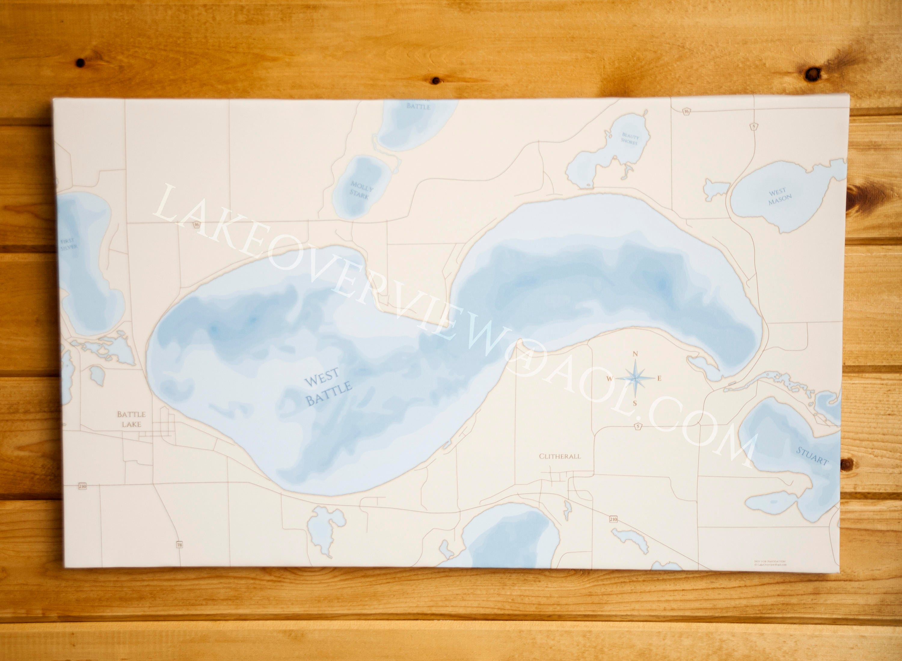 West Battle Lake Map