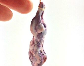 Dollhouse miniature 1:12 rabbit carcass,Fresh meat,butcher,animal carcasses.
