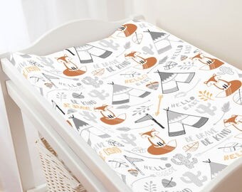 Carousel Designs Brave Fox Changing Pad Cover