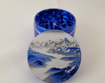 Snowy Mountain Range | 2 Inch (50mm) Metal Herb Grinder