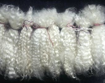 12 Inch Doll, Art, or Spinning Mohair Washed and Combed. 1 oz Bundles