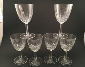 Vintage Wine Glass - Set of 6 - Wine Glass - Vintage Wine Glasses - Wine Glasses - Vintage Wine Glass - Vintage Barware - Barware - Glasses