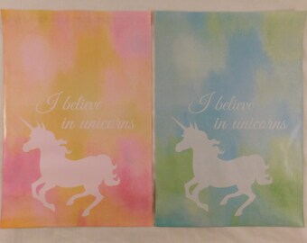 50 10x13 Designer Blue and Pink Unicorn Poly Mailer Self Seal Adhesive Plastic Flat Envelope Water Resistant Shipping Tear Proof Lightweight