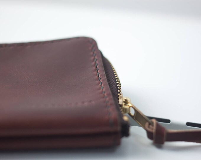 Horween Leather Mini Zip Wallet