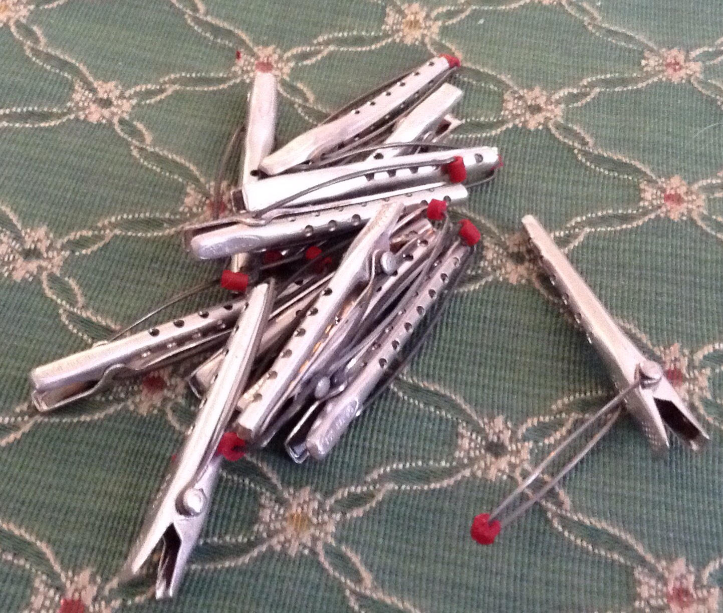 Vintage Tiny Metal Doll Curlers Unique 12 plus from OceanPolished on