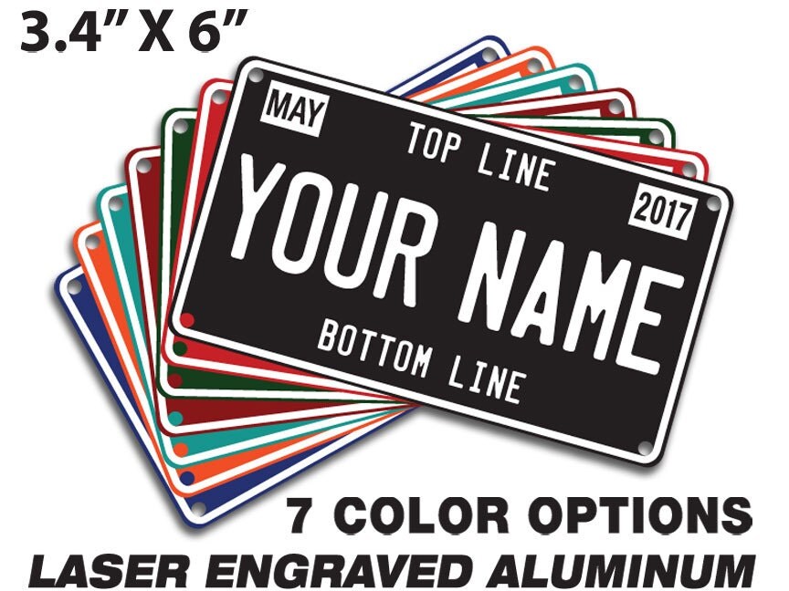Custom Mini License Plate personalized for your spacecraft