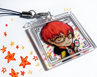 1.5" Clear acrylic Mystic Messenger charm keychain 707 Luciel Choi