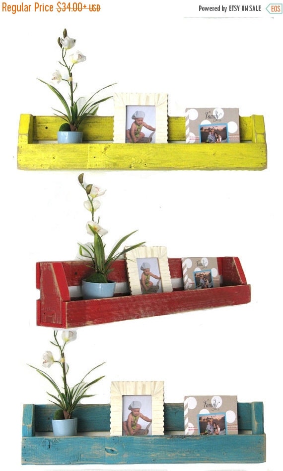 SALE Single Wall Shelf for books decor and by DougAndCristyDesigns