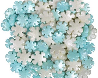 Pearlized Snowflakes Sprinkles - Wilton Edible Sprinkles - Christmas Sprinkles, Winter Sprinkles, Snowflake Sprinkles - Cupcake Sprinkles