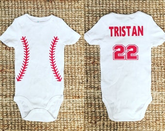 infant baseball tee onesie