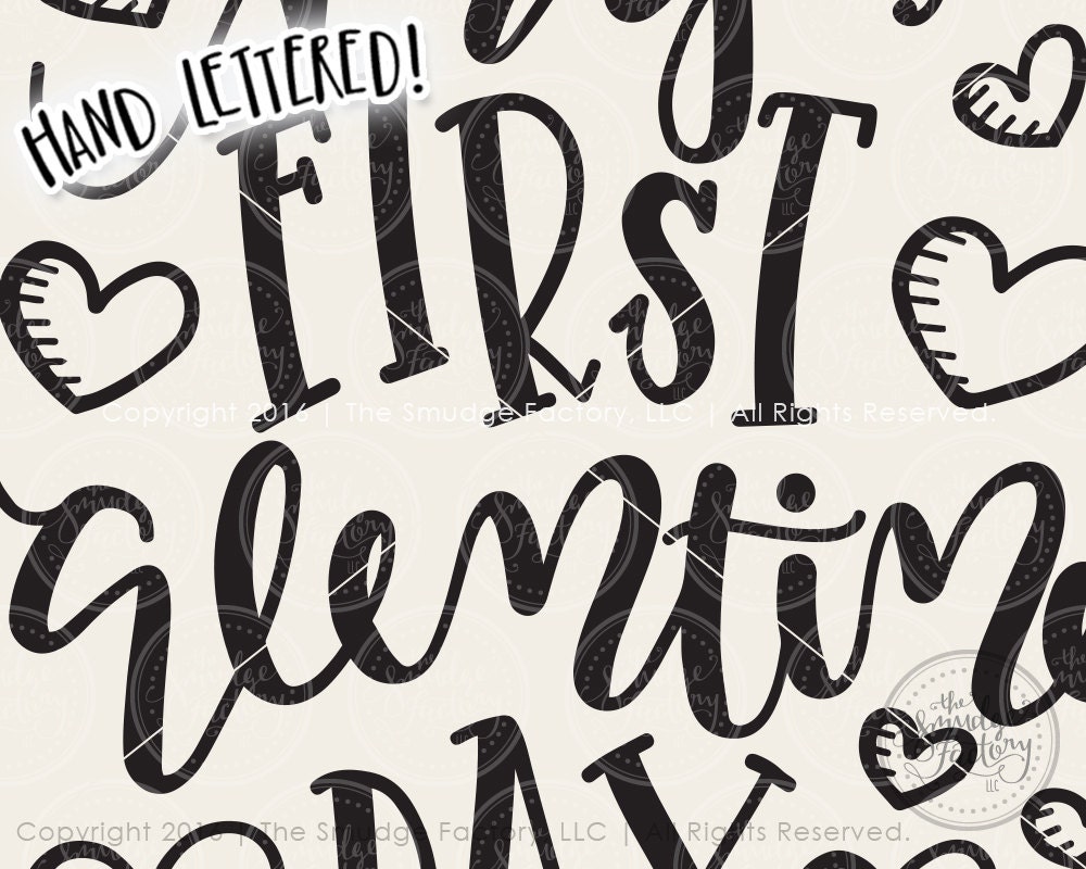 Download My First Valentine's Day SVG Cut File Valentine