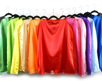 Kid's Bulk Superhero Cape Party Pack - Mixed Color - Choose your QTY and Color Combination