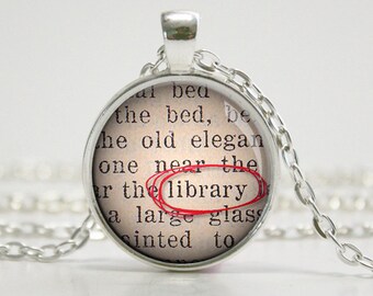 Librarian Necklace - Library Jewelry - Bookish Jewelry - Jewelry for Readers - (B0558)