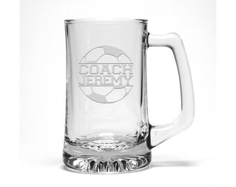 Soccer Coach Beer Mug / Free Personalization / Soccer Coach Gift / Coach Beer Mug / Sports Coach / Personalized Gift / Personalized Glass
