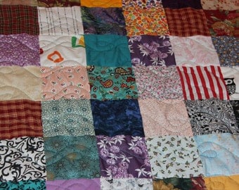 Scrappy Patchwork Quilt - Lap Size Quilt - Lap Quilt - 50% DEPOSIT