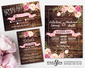 Rustic Wedding Invitation Rustic Wedding Invitation