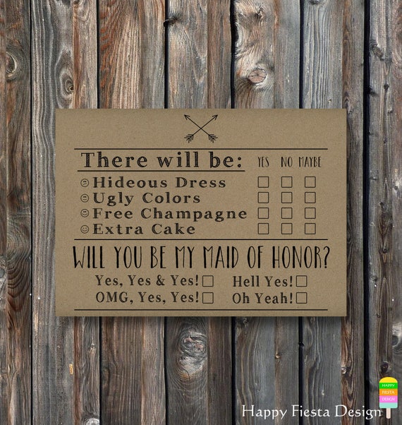 items-similar-to-printable-maid-of-honor-card-maid-of-honor-proposal