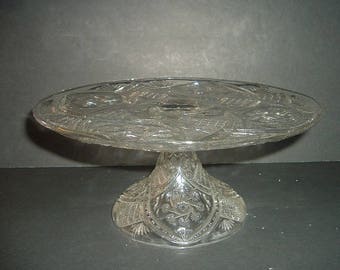 Vintage Pattern Glass Cakestand