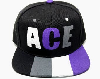 Asexual Ace Pride Snapback Hat LGBTQ+