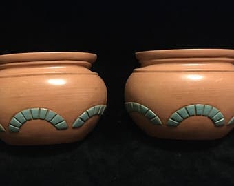 Vintage Home Interiors Southwestern Terra Cotta Planter Wall Plaques Homco western decor