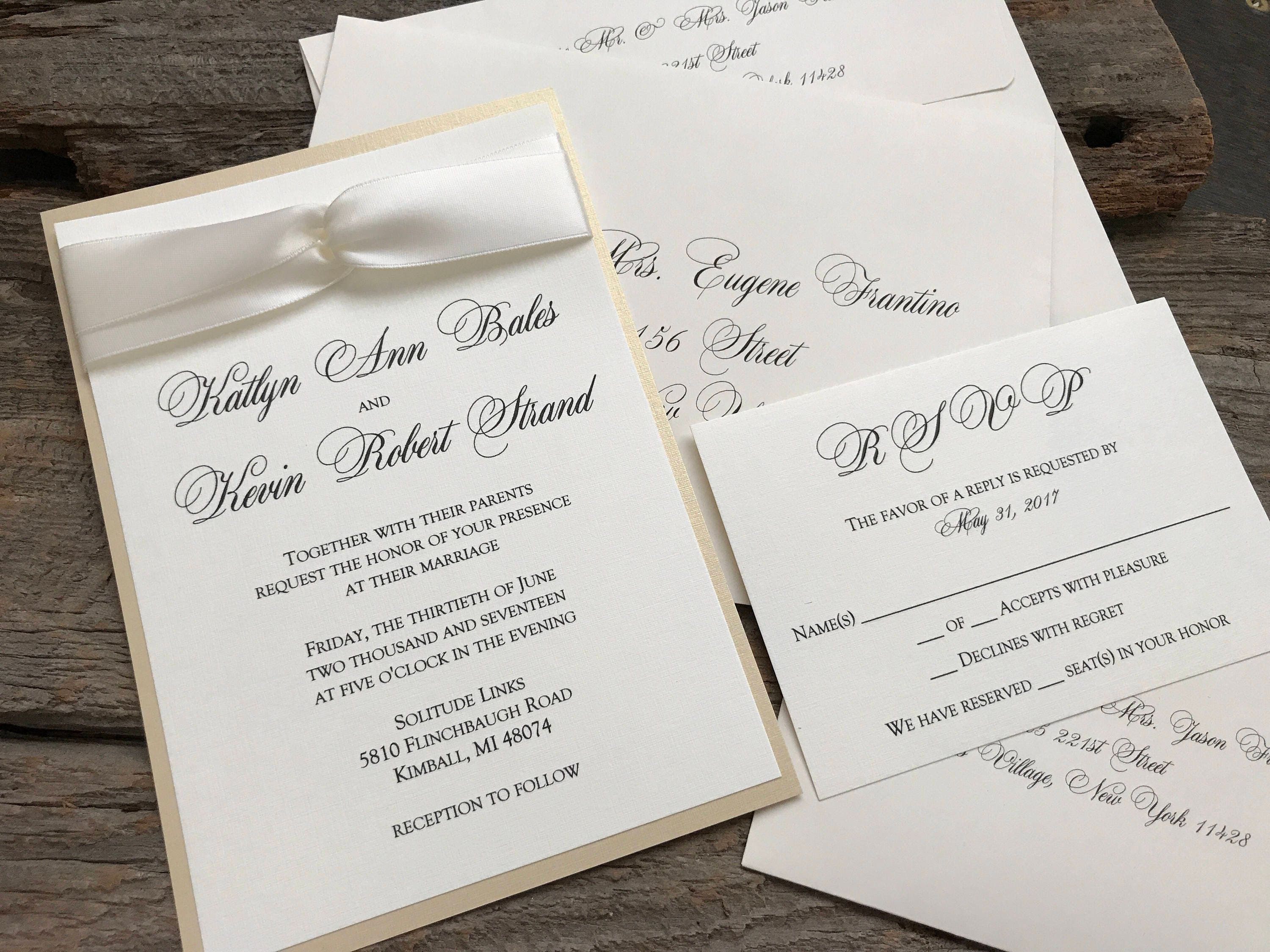 Classic Wedding Invitation SetElegant Wedding