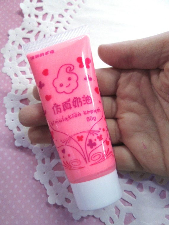 Decoden Whipped Cream Glue Hot Pink Color for Cell Phone