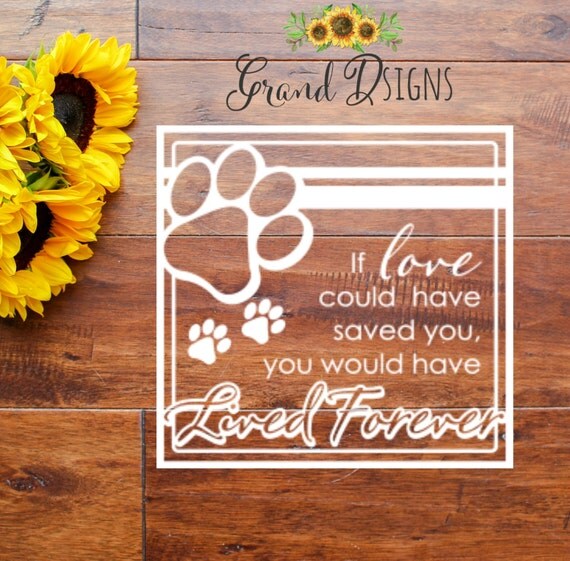 Pet memorial vinyl decal glass block cat ceramic tile