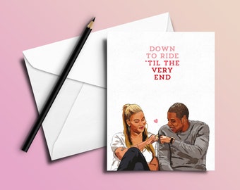 Jay-Z Birthday Card 'Bonnie & Clyde' (Hip Hop / Rap Cards) Valentines / Anniversary / Birthday