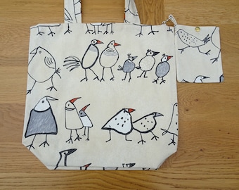 Chicken Tote Bag 16 x 16 inches shopping bag , market bag ,beach bag , book bag, etc