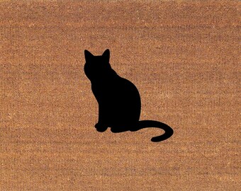 Cat - Kitten - Kitty Door Mat - Coir Doormat Rug - LARGE, 23.75 Inches x 31.50 Inches - Welcome Mat - Housewarming Gift