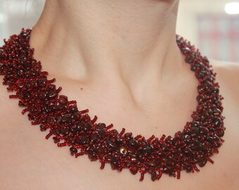 Garnet necklace chakra stones birthstone Zodiac womans valentines necklace romantic gift necklace a jewelry 2017 choker necklace