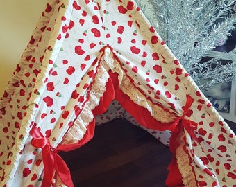 Floral Teepee, Teepee, Girl's Teepee, Play Tent, Kids Teepee, Play Teepee, Teepee Tent, Kids Tent