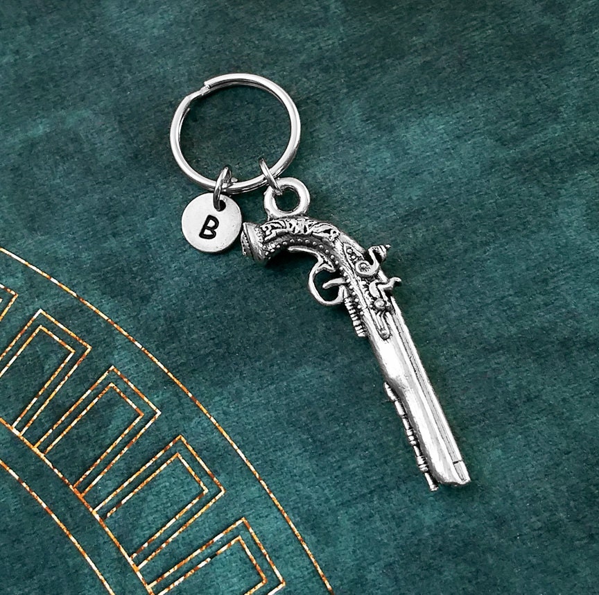 Pistol Keychain SMALL Flintlock Pistol Keyring Pirate Keychain