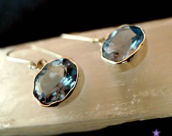 BLUE TOPAZ Gemstone Earrings