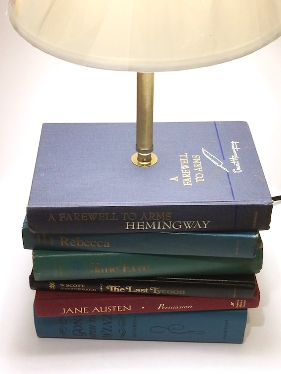 Custom Book Lamp Table Lamp Stacked Book Lamp Lamp Made