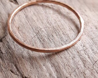 Delicate Rose Gold Ring - Rose Gold Fill Ring - 1mm Rose Gold Stack Ring - Stackable Rings - Minimalist Ring - Thin Gold Ring - Gold Band