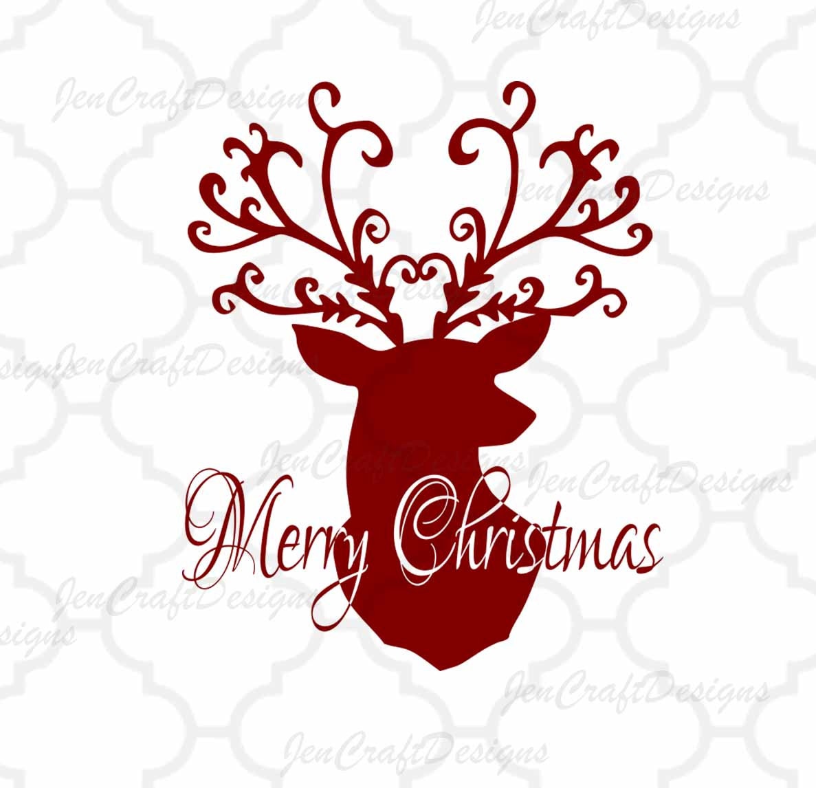 Download Christmas Reindeer SVG,EPS Png DXF,digital download files for Silhouette Cricut Ds, vector Clip ...